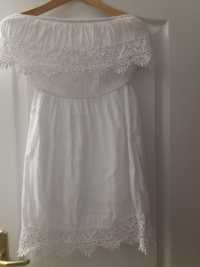 Sukienka biała z haftem