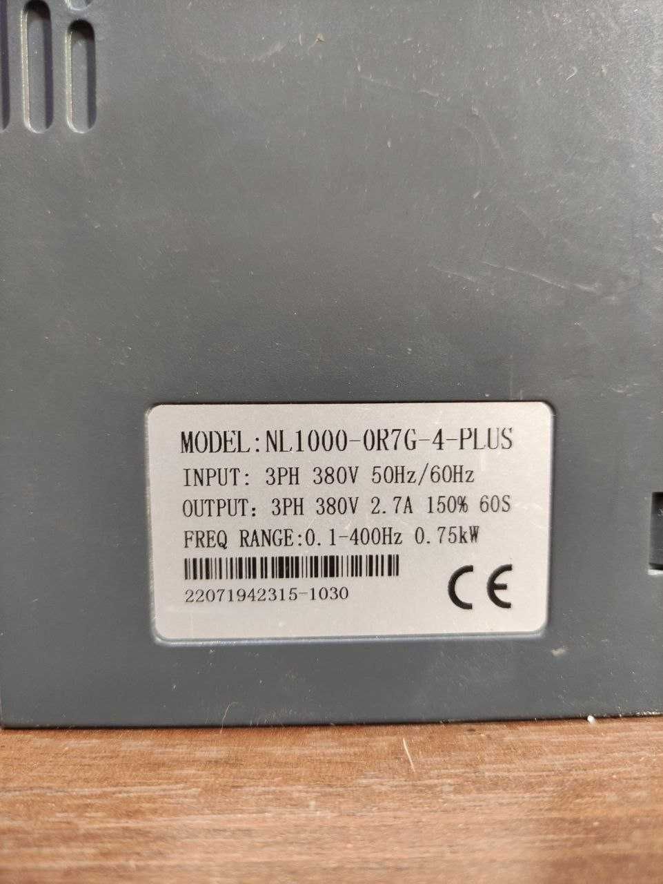 Перетворювач частоти компактний NL 1000-00R7G4 0,75 кВт 380В 3ф. Nietz