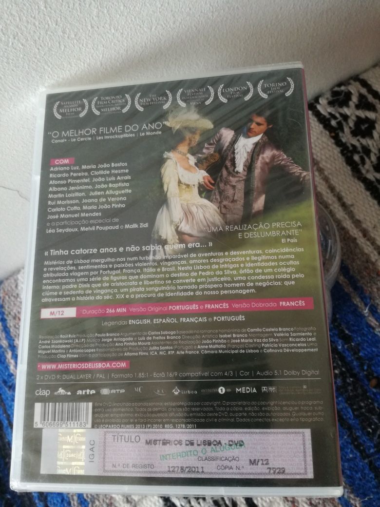 Dvds Cidade de Deus(selado+Mistérios de Lisboa (selado)
