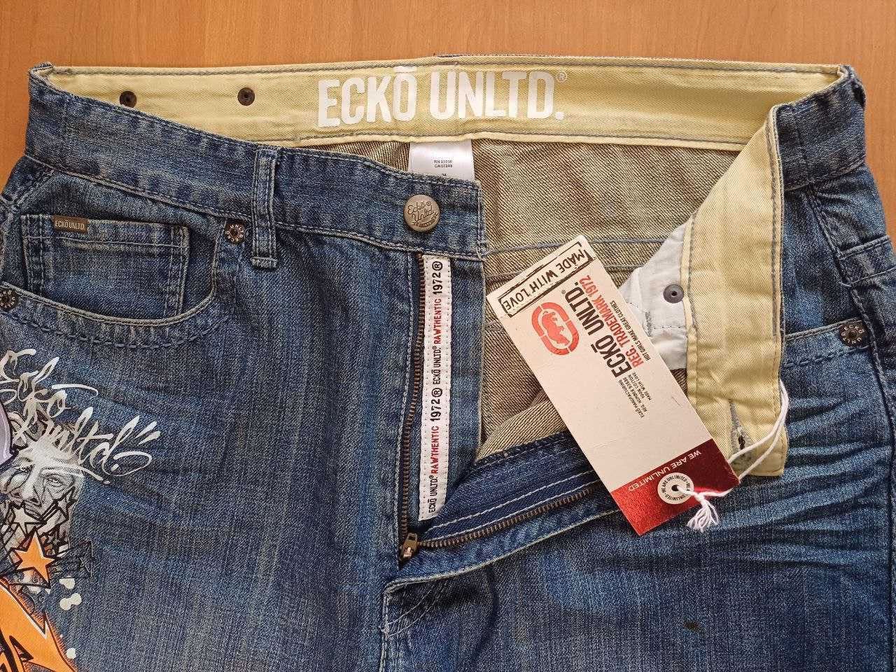 Джинси Ecko Unltd Baggy Fit з принтом (розмір 34)
