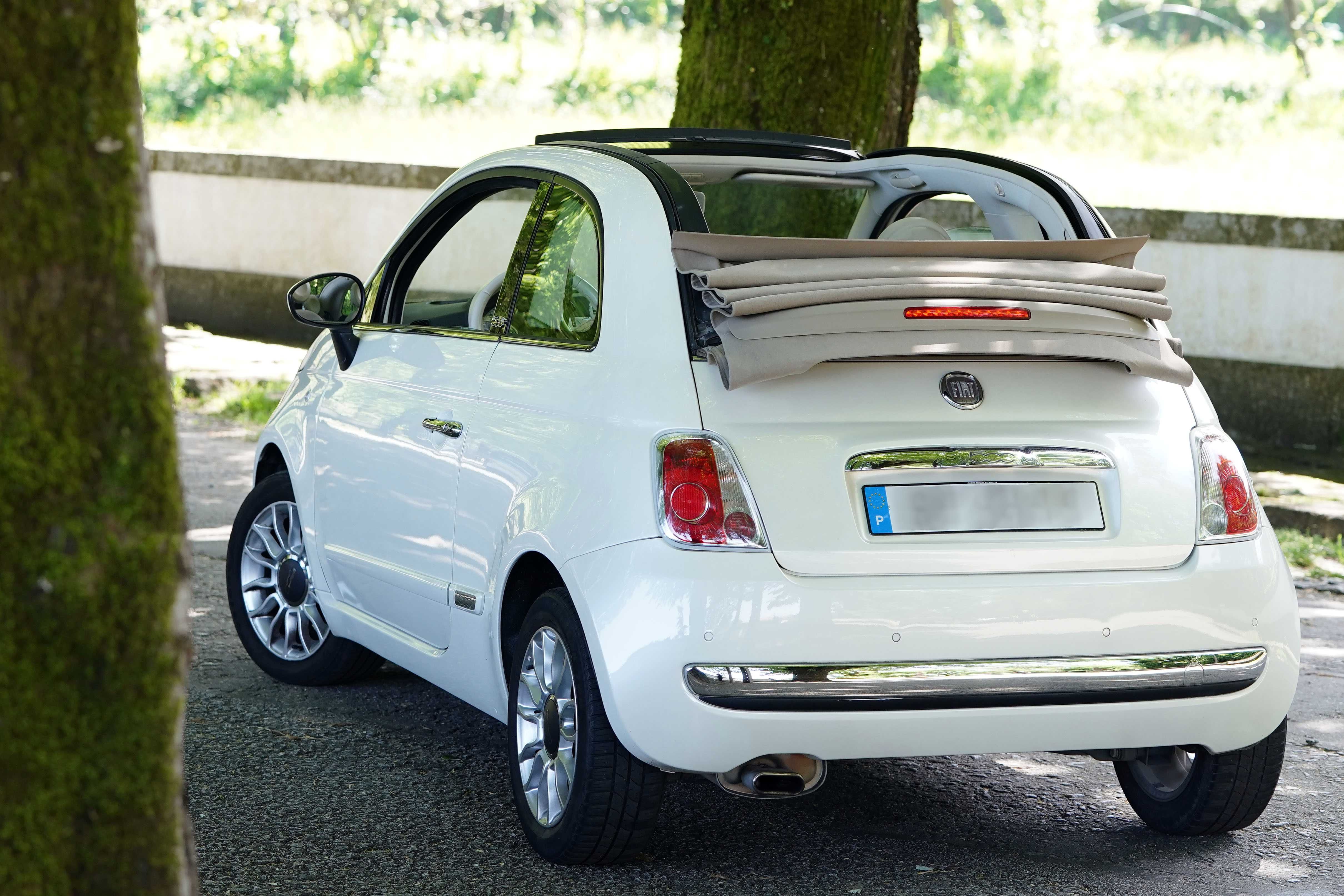 fiat 500 Cabrio Branco Pérola