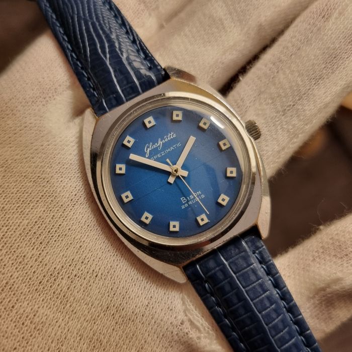 Zegarek Męski Glashutte Spezimatic Bison 36 mm lata 1970 !