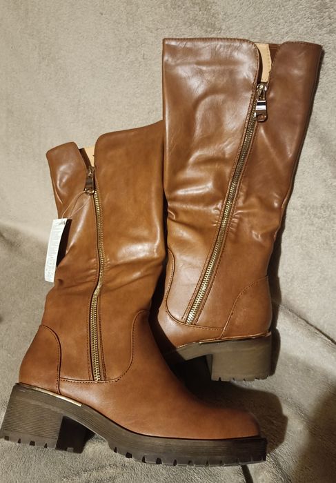 Kozaki brązowe rozmiar 38 Nowe