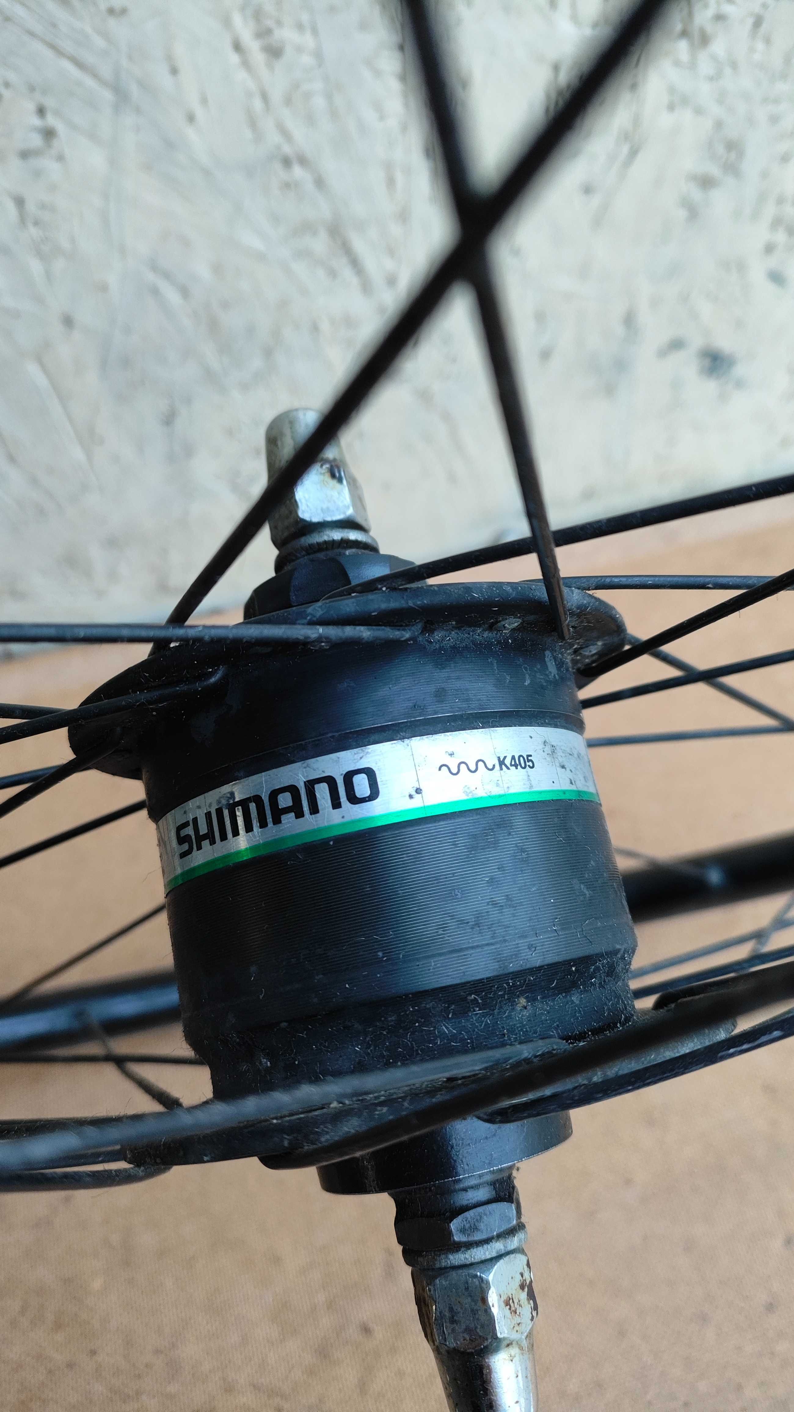 Koło rowerowe przednie z prądnicą 26 cali Shimano