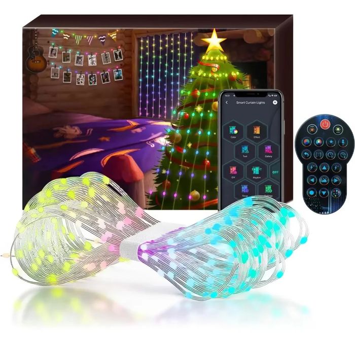 Гірлянда новорічна програмована з пультом та керуванням з телефону