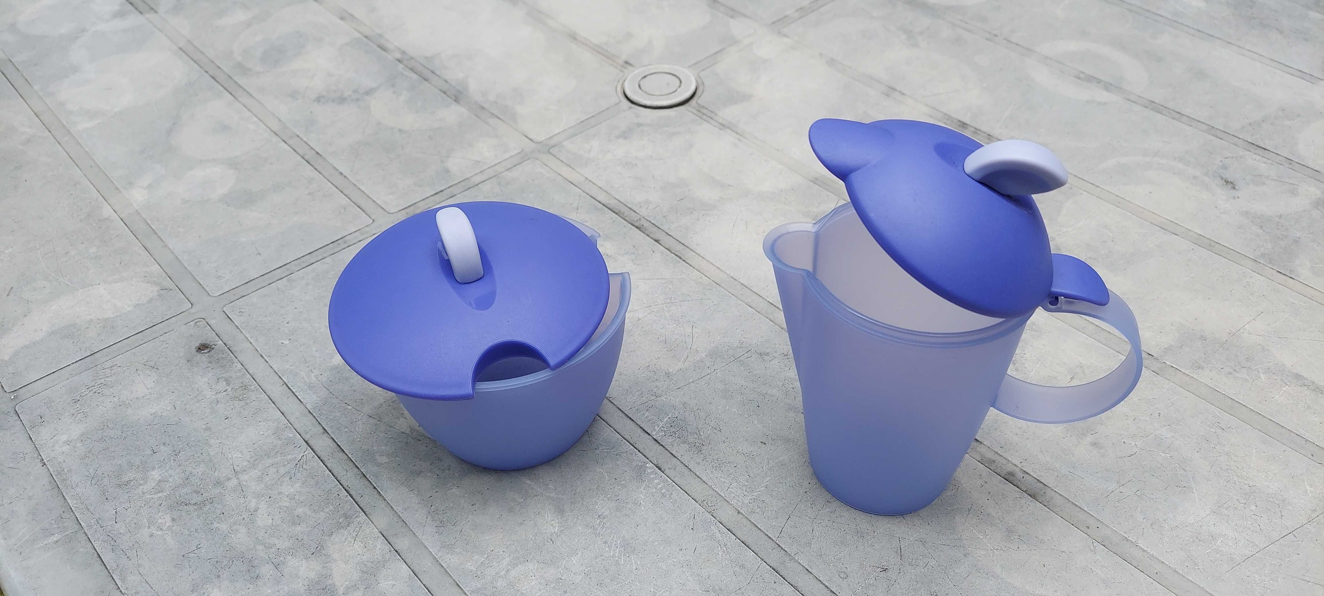 Tupperware cukiernica i dzbanek na mleko/ mlecznik