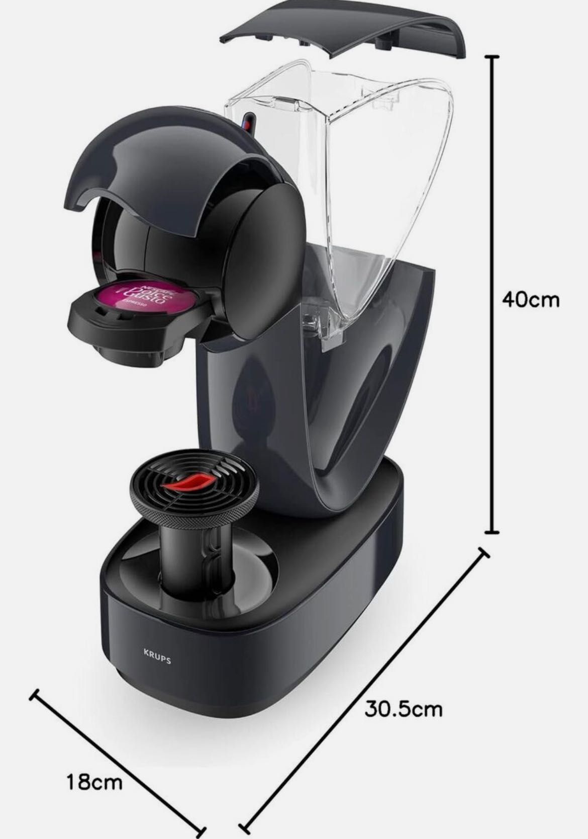 Ekspres do kawy, Krups KP173B10, DOLCE GUSTO Infinnisima COSMIC GREY