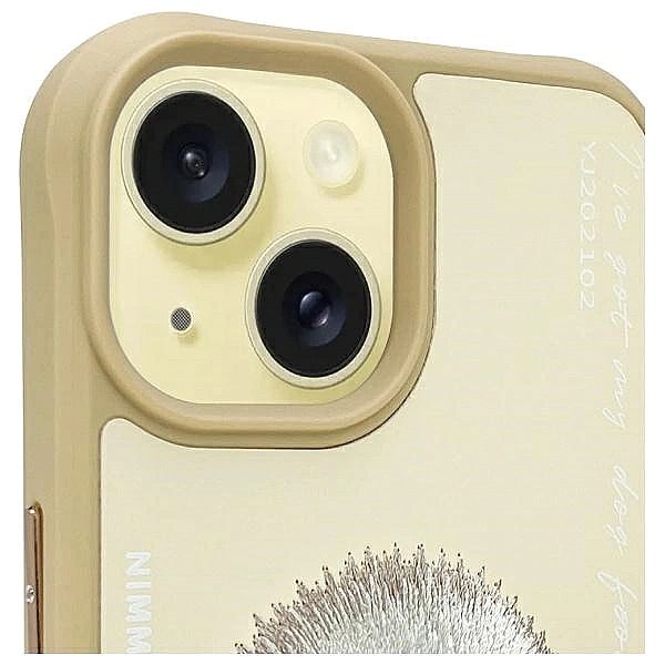 Etui Nimmy Glasses Cool na iPhone 15 - beżowe