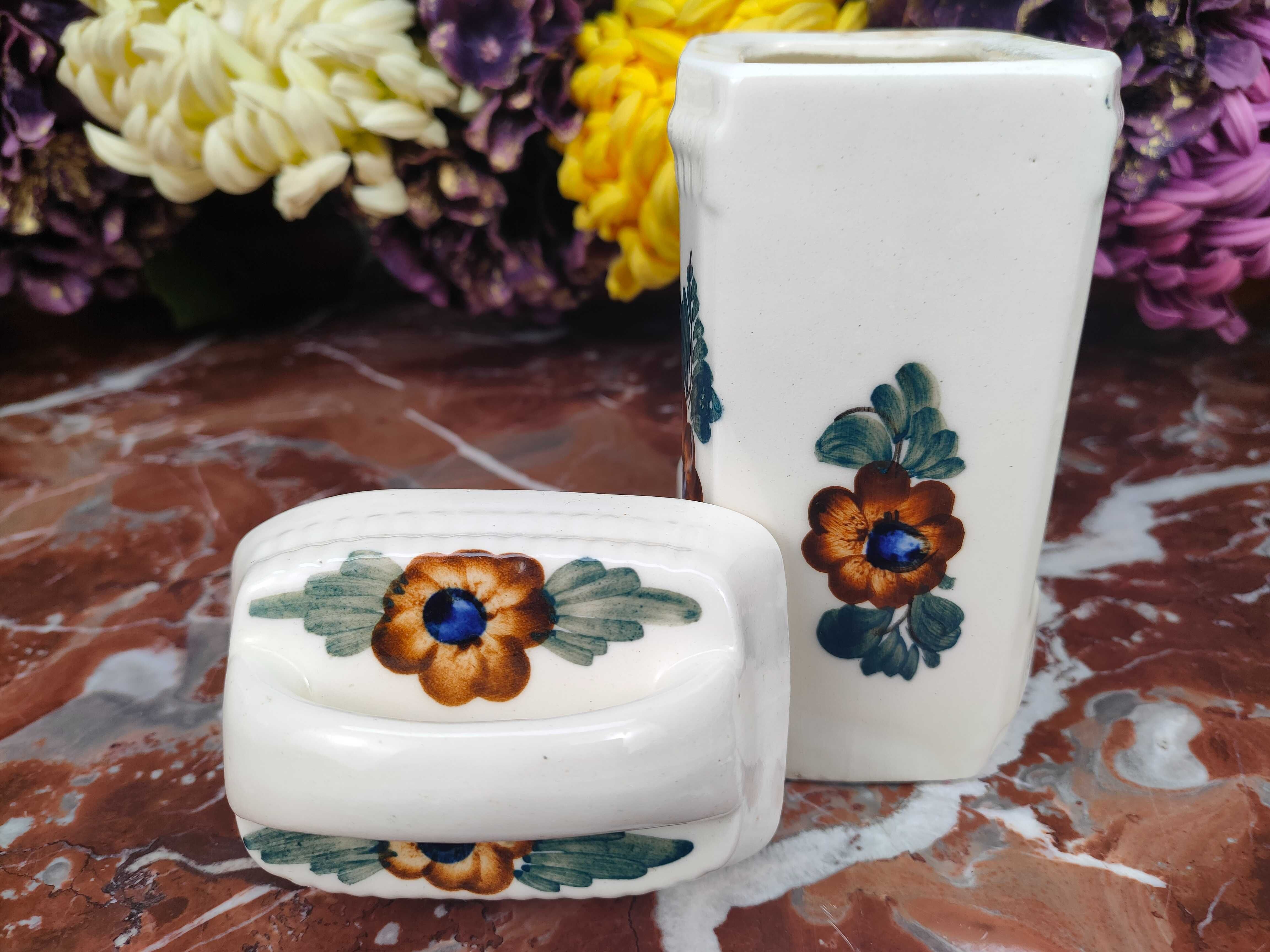 Śliczny ceramiczny pojemnik na sól - Kolorowy 'Włocławek' - 700 ml