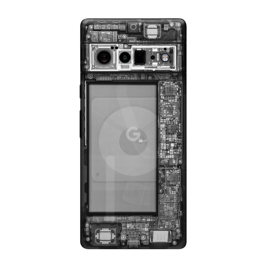 Pixel 6 pro захисна плівка вініл на корпус skin плата black/white