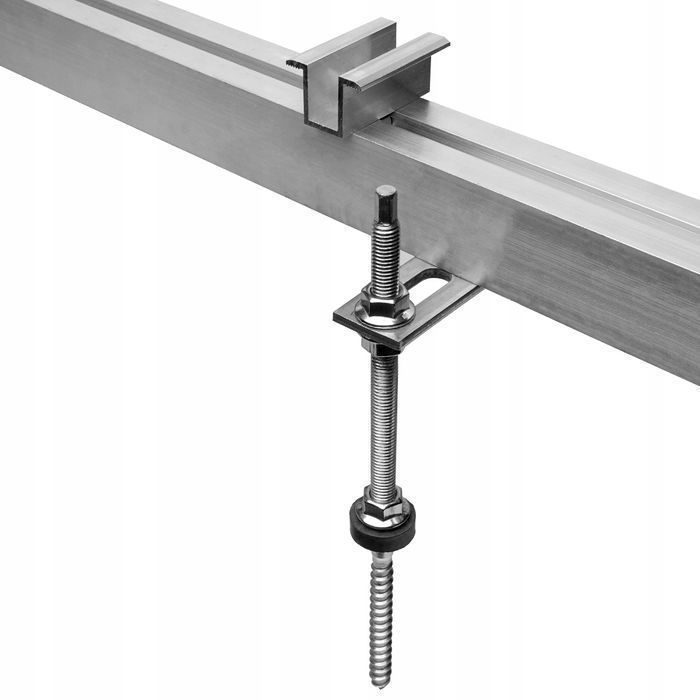 Śruba dwugwintowa uchwyt pv fotowoltaika A2 M10x200