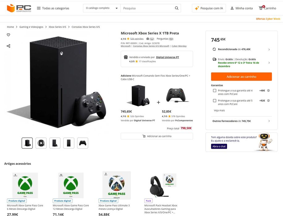xbox series x com 2 comandos e com garantia ate 2029