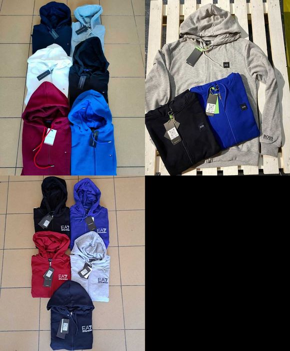 Bluza męska z kapturem armani boss kolory rozpinana