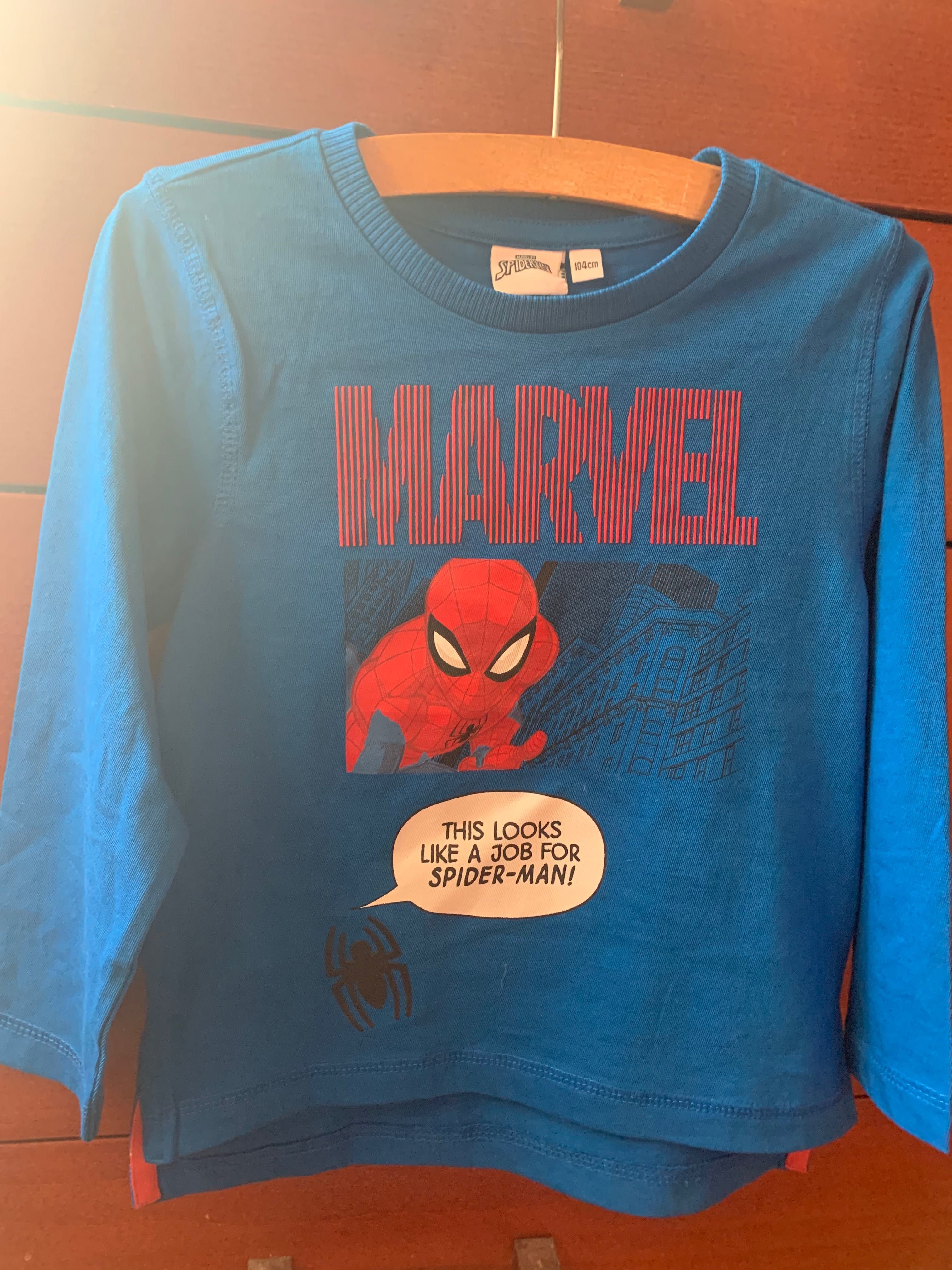 Bluzka niebieska Spider Man ze Smyka roz 104