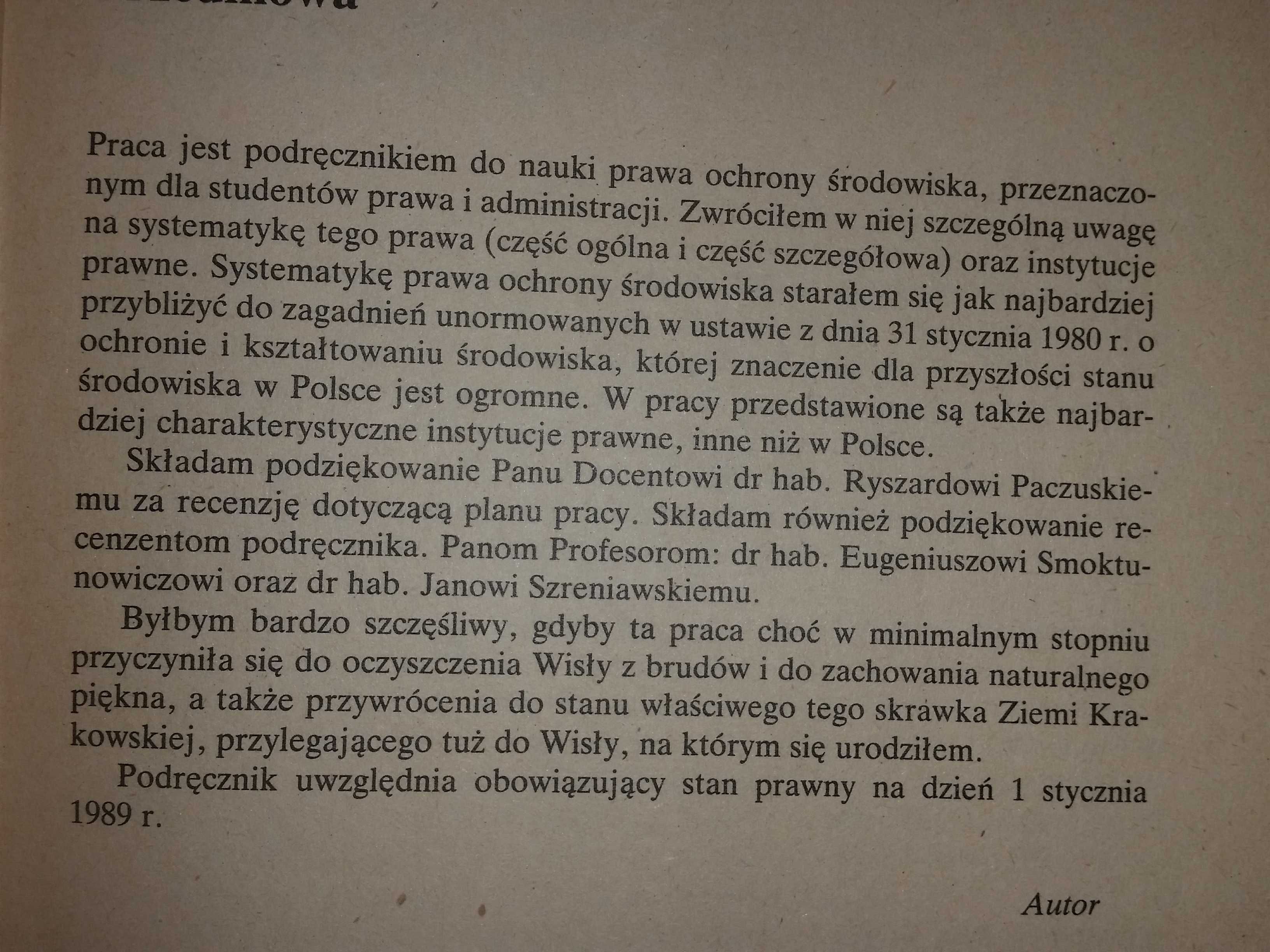 Prawo ochrony środowiska w Polsce Jastrzębski unikat