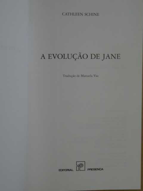 A Evolução de Jane de Cathleen Schine - 1ª Edição