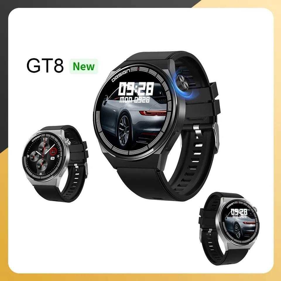 SmartWatch GT8 telefon BT, tętno, powiadomienia, czarny, PL.