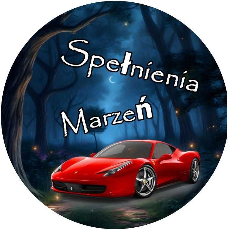Opłatek na tort Urodziny Ferrari