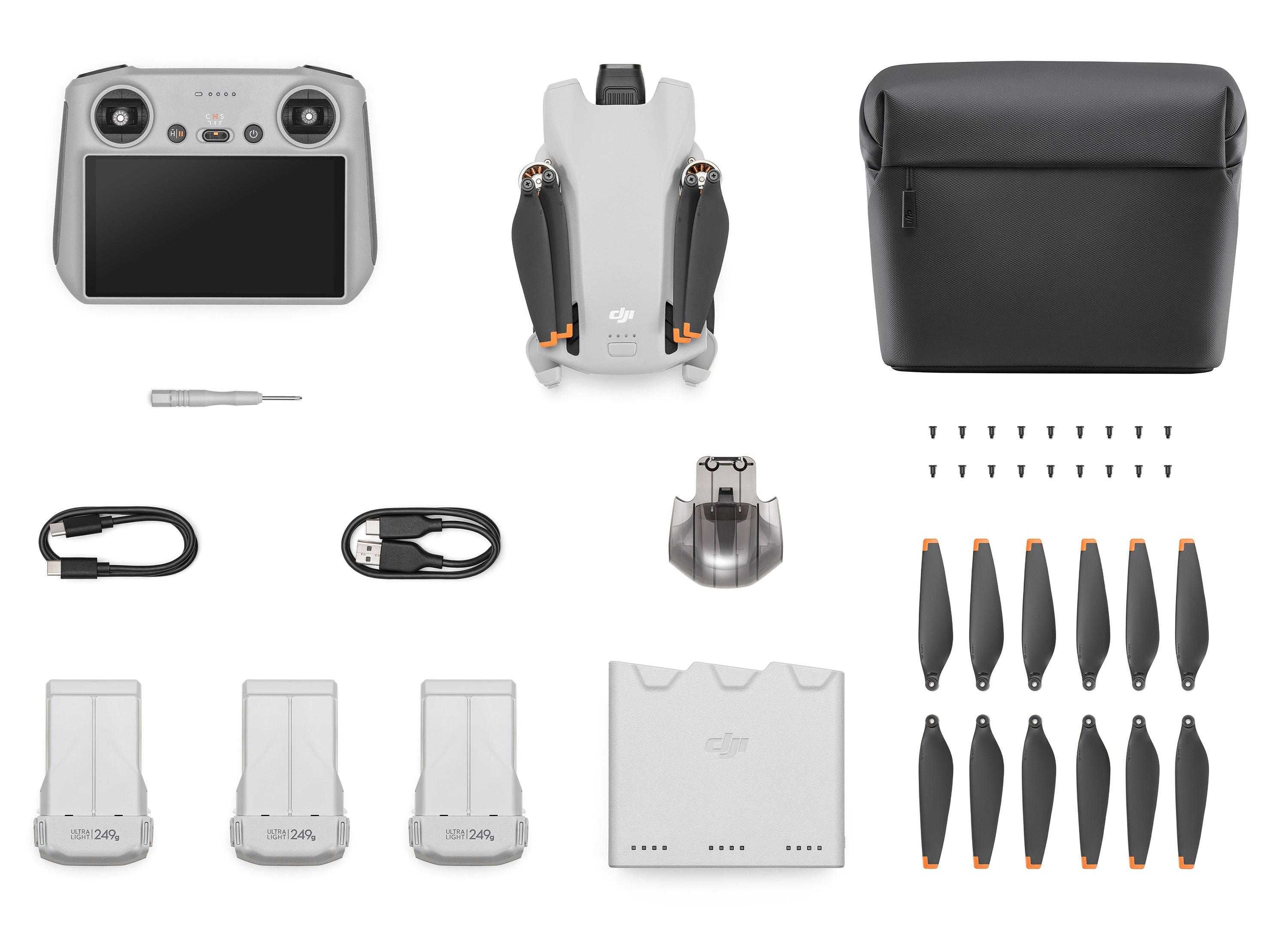 Dron DJI Mini 3 FLY MORE COMBO 4K HDR GPS Wi-Fi + kontroler DJI RC
