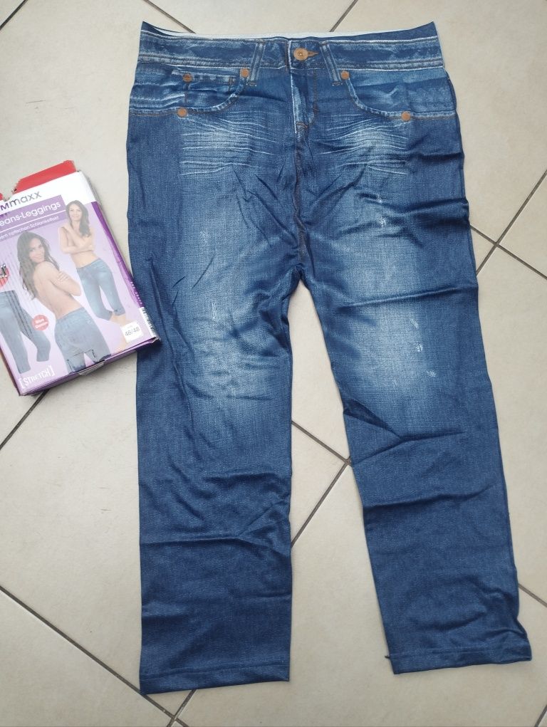 Legginsy rozmiar 46/48 niebieskie