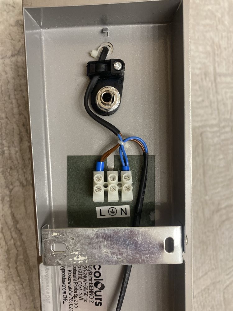Lampa halogenowa z kinkietem komplet