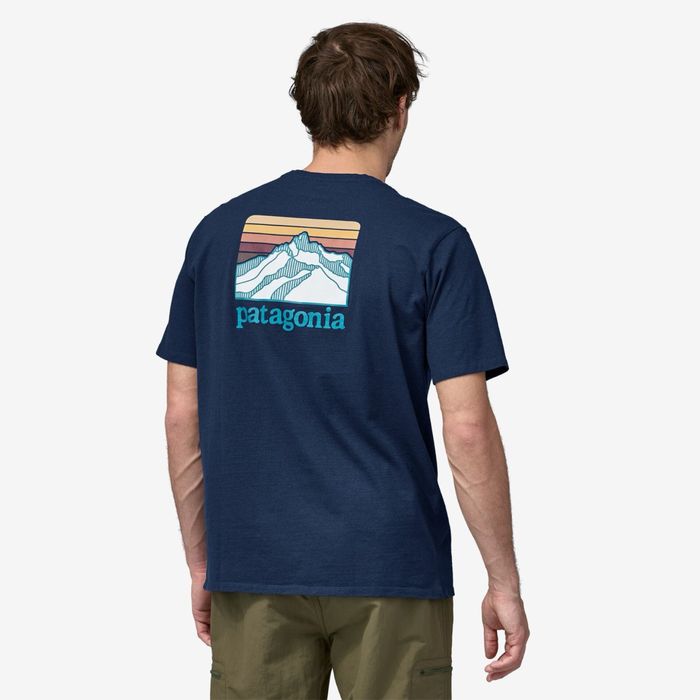 Футболка Patagonia Men's Line Logo Ridge Pocket , LMBE38511, М