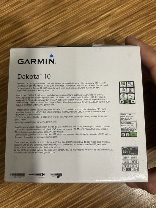 Nawigacja reczna turystyczna piesza rowerowa Garmin Dakota 10