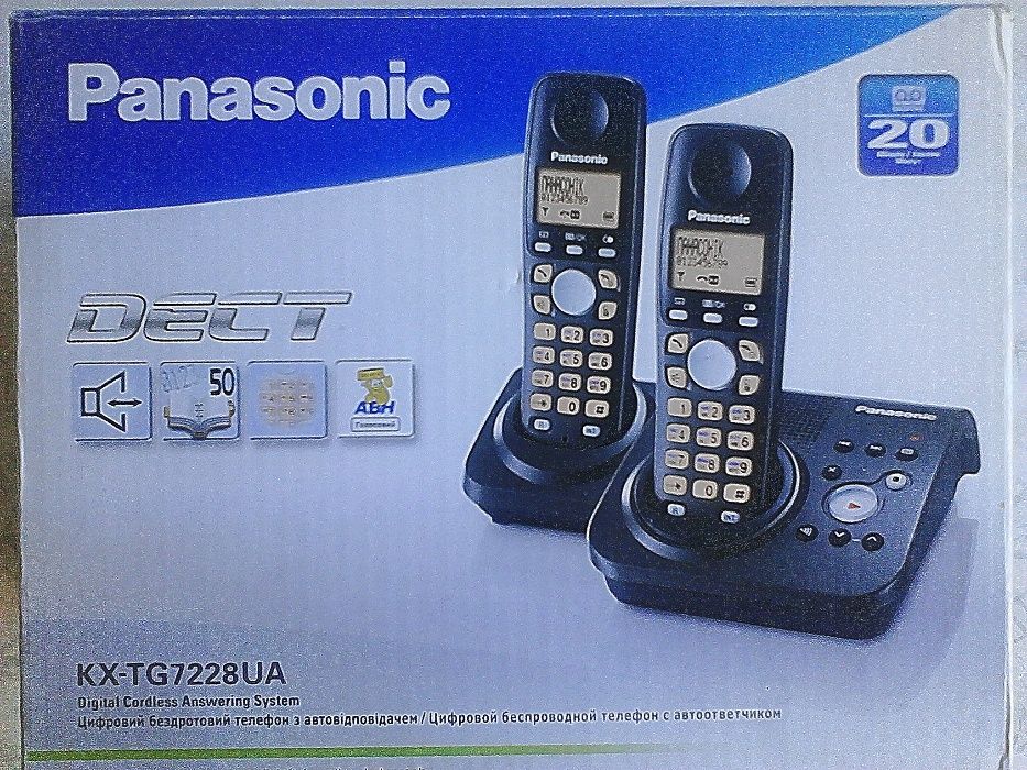 Телефон / радиотелефон Panasonic KX-TG7228UA с автоответчиком