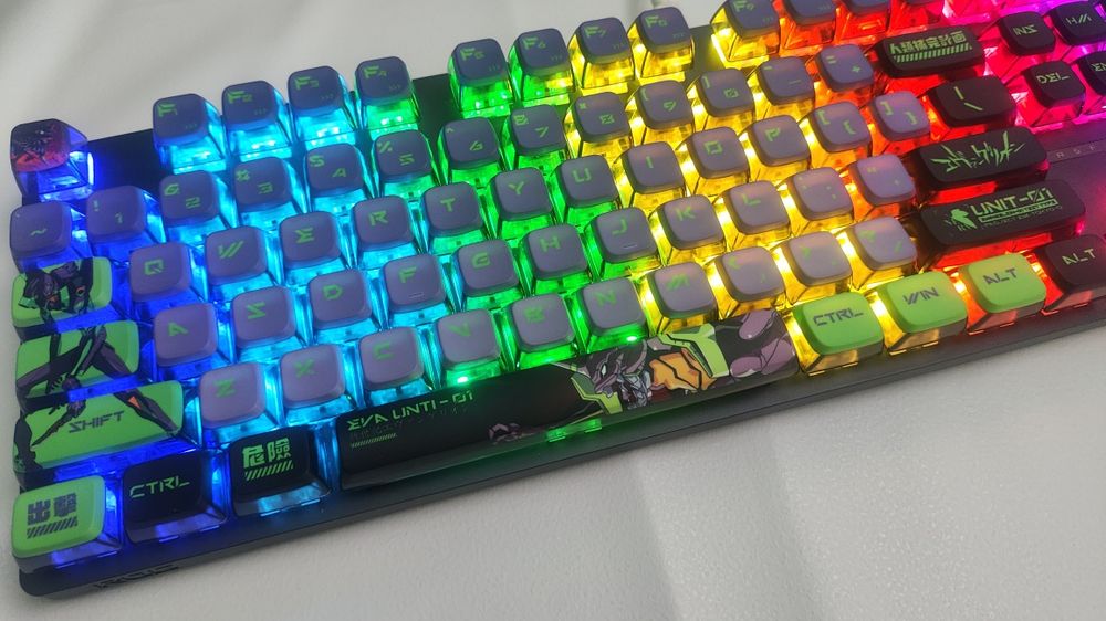 Єванґеліон EVA 01 Напівпрозорі keycap кейкапи Аниме Evangelion 122шт