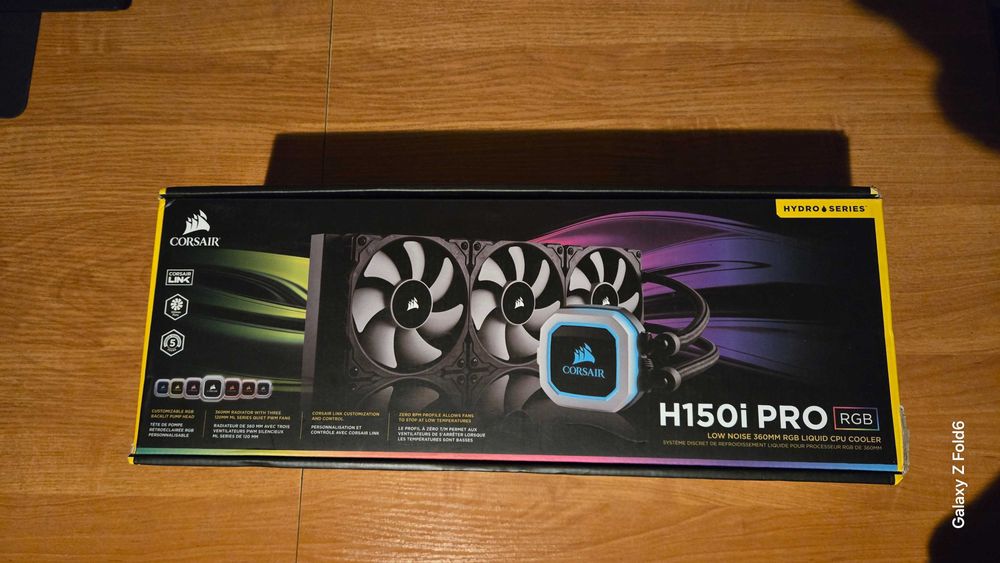 Chłodzenie Wodne procesora Corsair H150i Pro Rgb 360mm