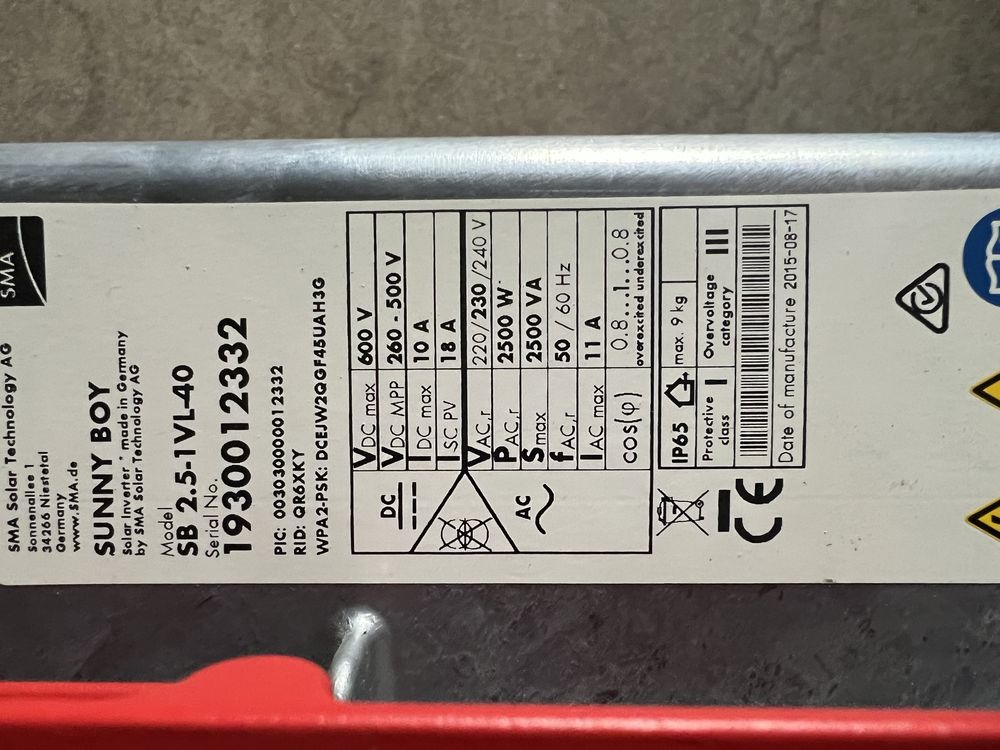 Inwerter Falownik SMA SB 2.5-1VL-40