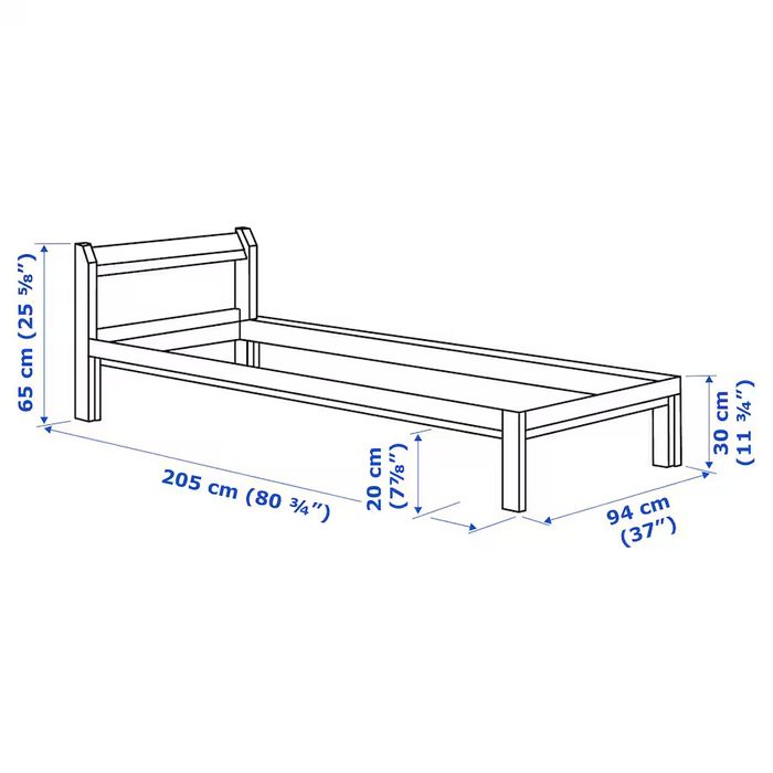 ⁵²/IKEA łóżko+stelaż 90x200