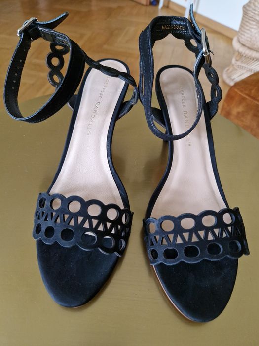 Sandalki na obcasie 38 39 czarne Loeffler Randall