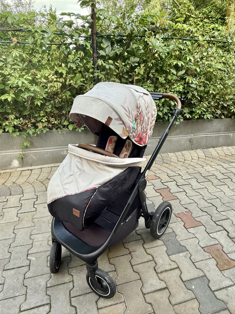 Wózek 2w1 gondola spacerówka Kinderkraft kwiaty