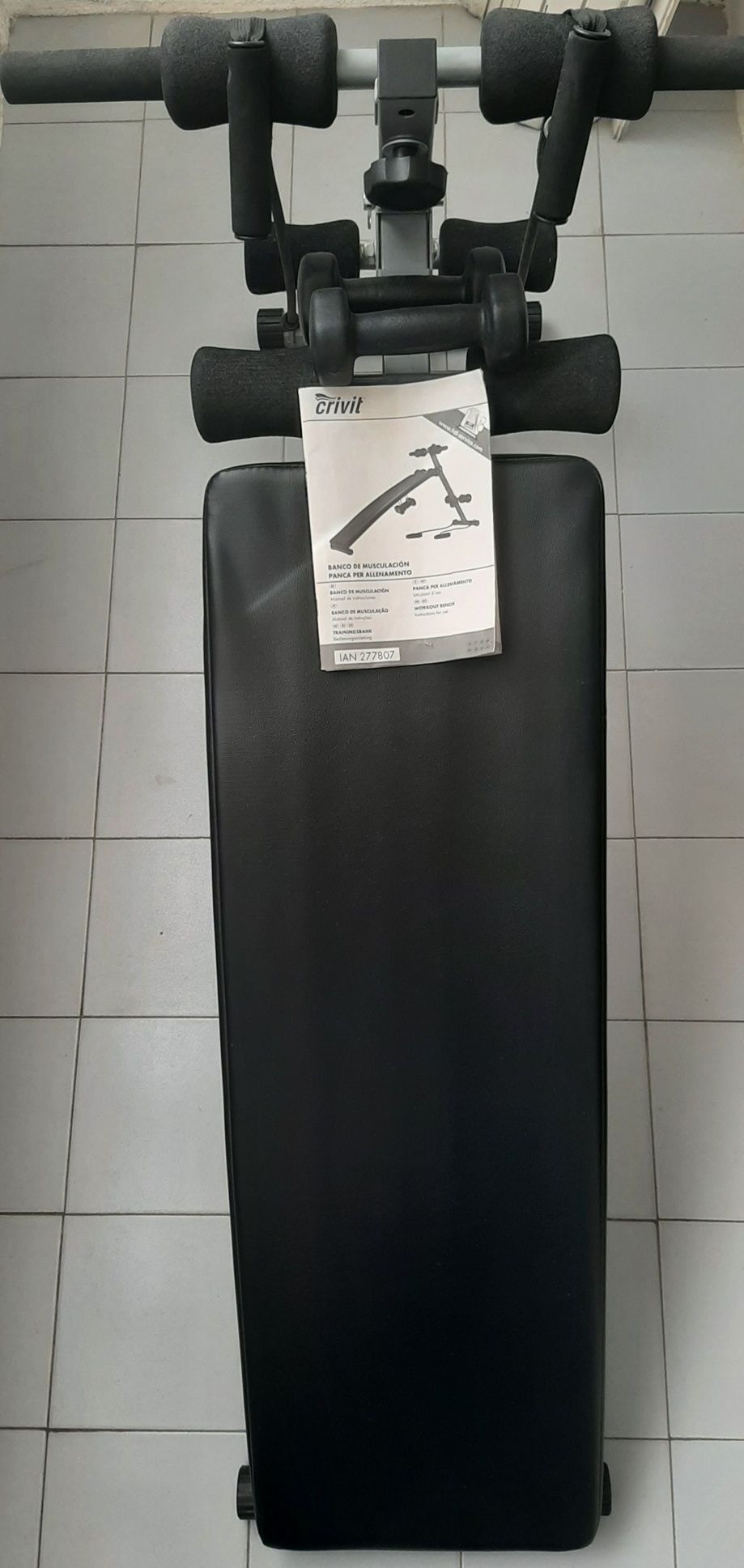 Banco de exercício e musculação