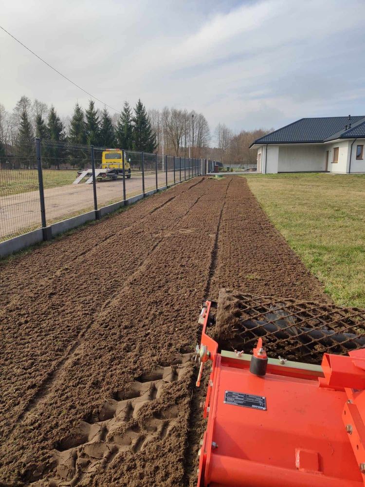 Glebogryzarka separacyjna koszenie kosiarką bijakową równanie terenu