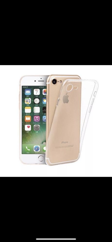 Capa traseira transparente silicone para iPhone 6 Plus 7 Plus 8 Plus..