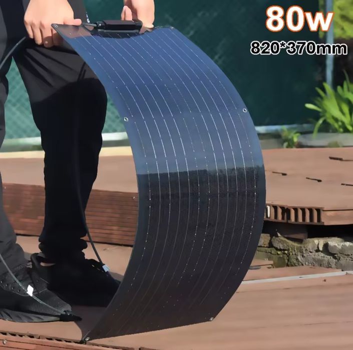Zestaw solarny do ładowania akumulatora 80 watt panel fotowoltaika