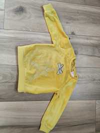 Super żółta bluzeczka z mięciutkiego weluru rozmiar 80