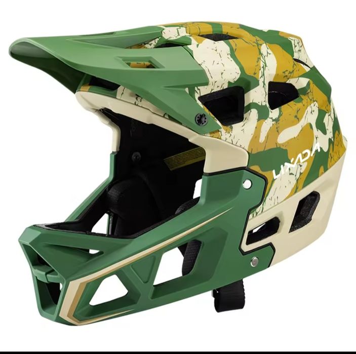 Шлем  fullfac фул фейс велошлем fox ендуро кросовий  665  грам