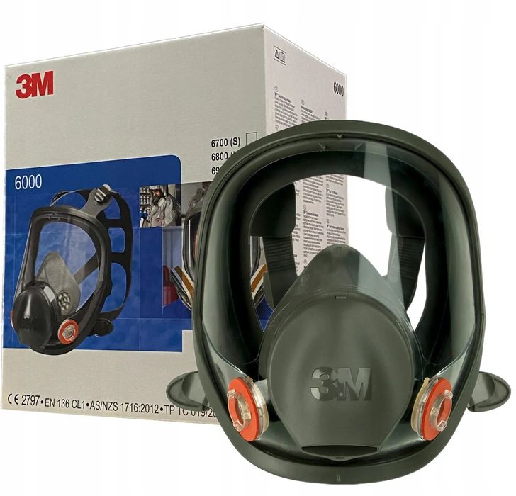 Dwie Maski 3M seria 6000 M – Profesjonalna ochrona, rozmiar M