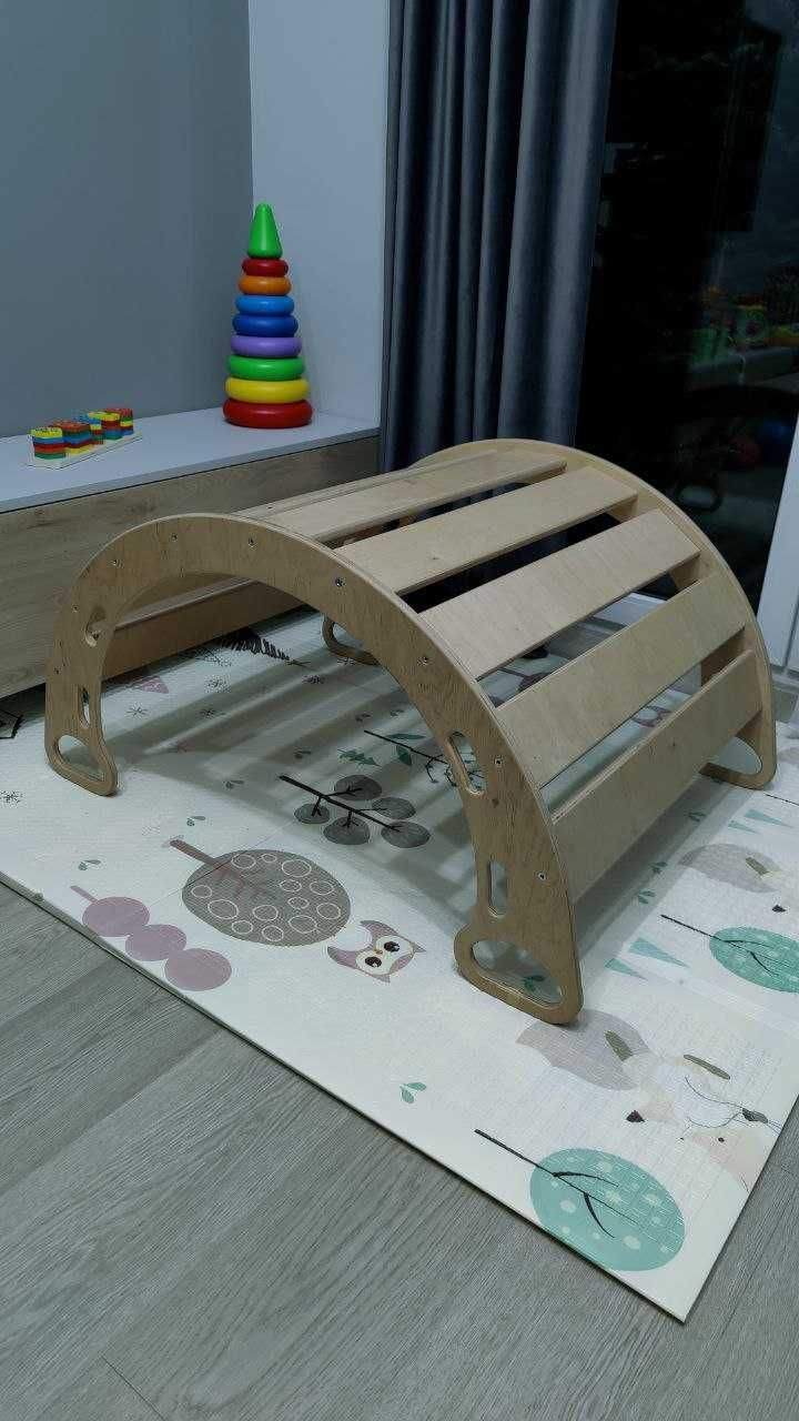 Nowy Bujak Montessori w rozmiarze L / Wooden arch rocker L size