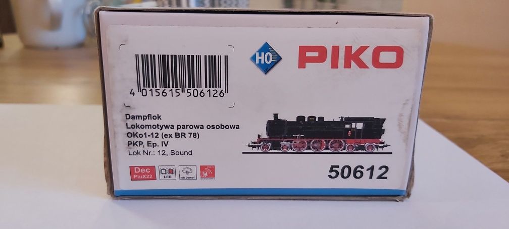 Lokomotywa parowa PIKO 50612 Oko1-12 PKP H0 DCC GEN. DYMU Parowóz
