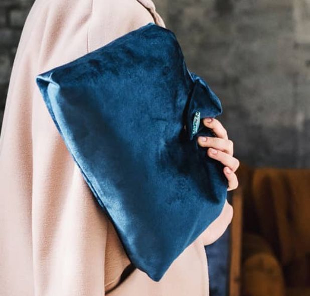 Велюровый синий клатч сумочка сумка Studio 8by8