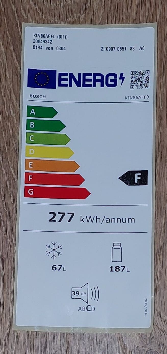 Frigorifico Combinado Encastre Bosch KIN86AFF