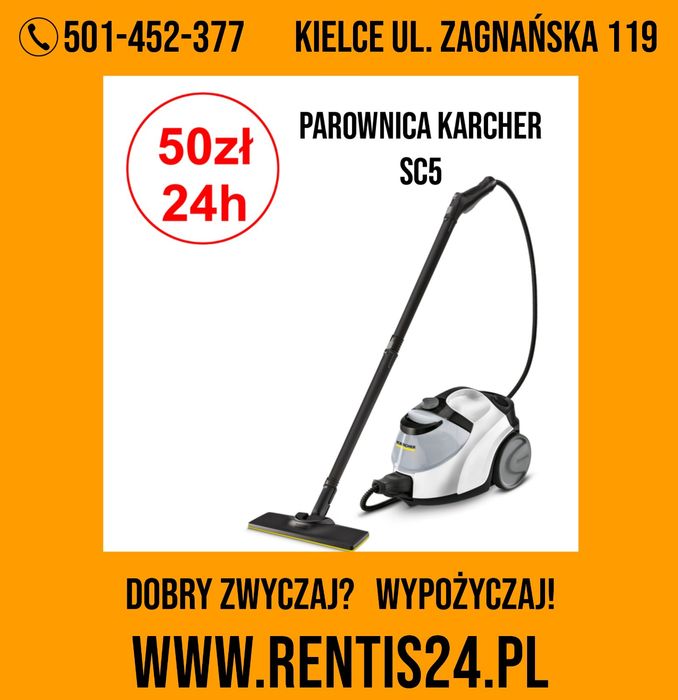 Wynajem Myjka parowa, Parownica Karcher SC5 4,2 bar, dojazd do klienta