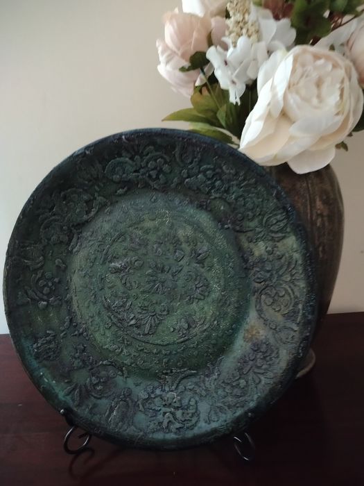 Patera, talerz ozdobny ręcznie wykonany 32, 5 cm