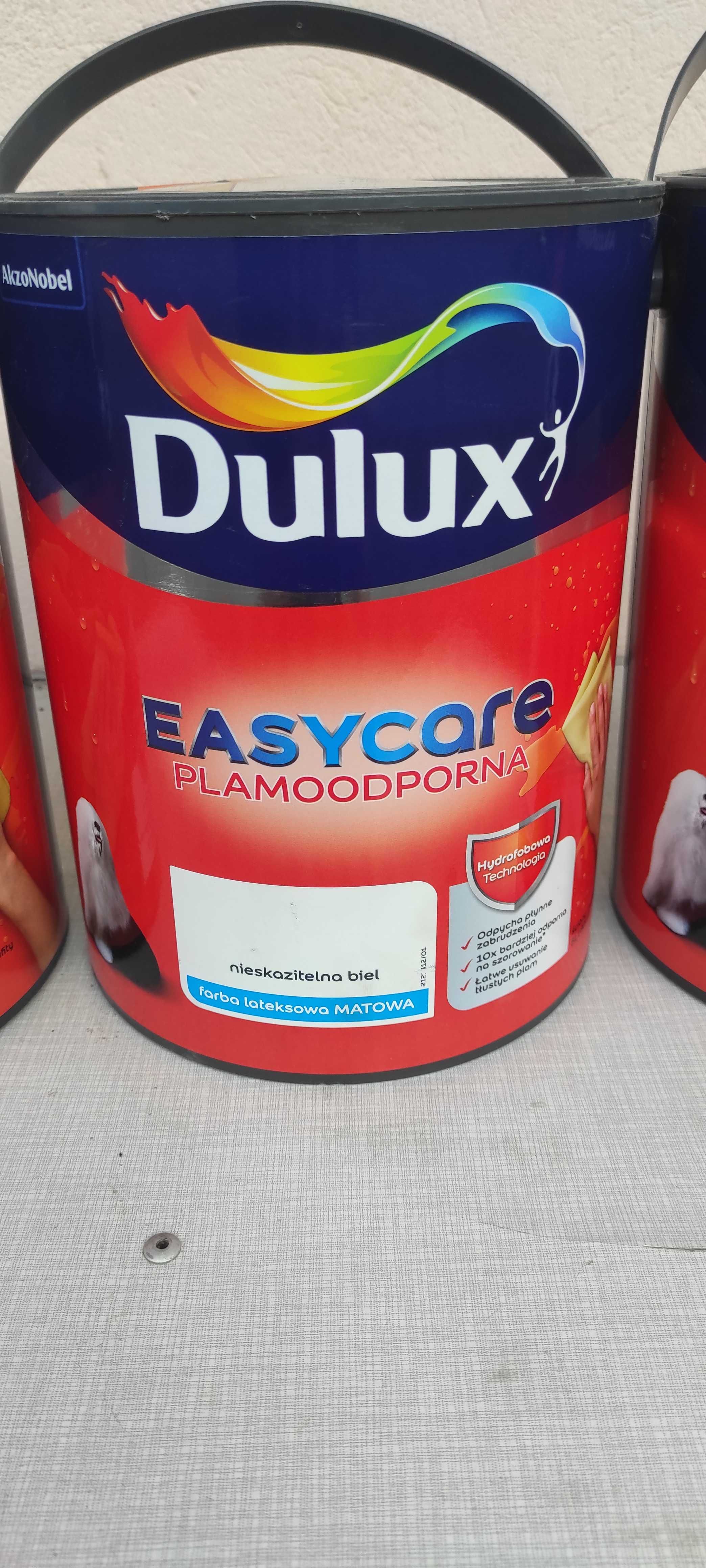 Dulux Easycare Nieskazitelna Biel 5L Farba lateksowa Matowa 5 szt Nowa