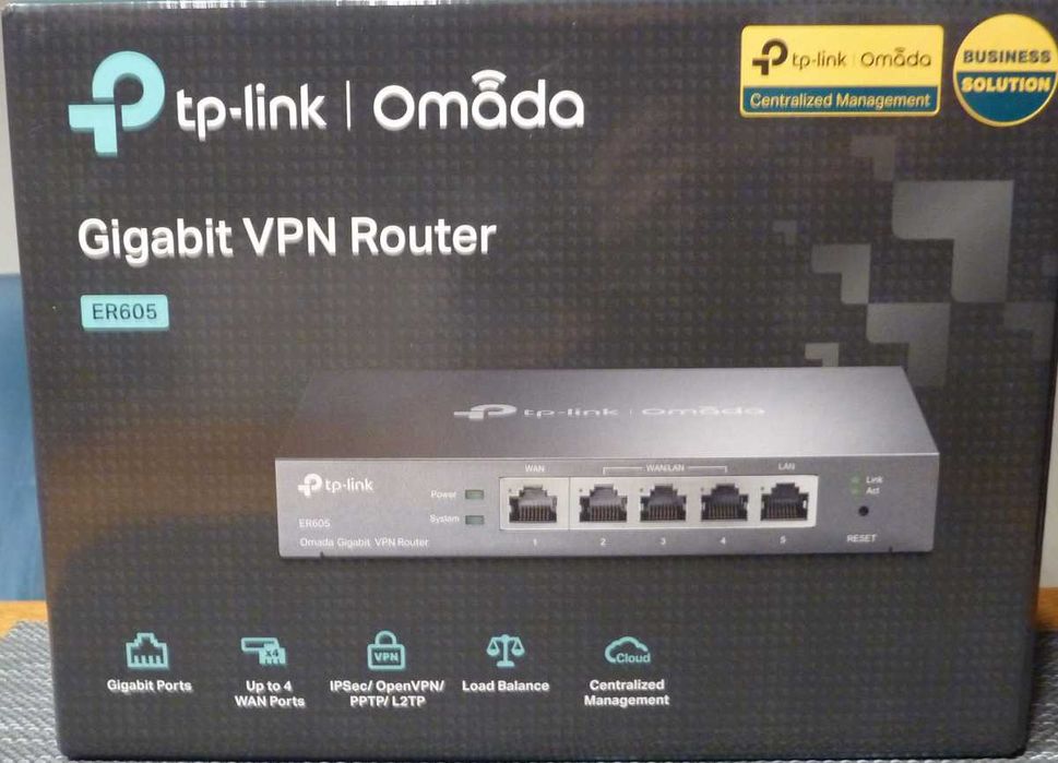 Router TP-LINK TL-ER605 Multi-WAN, VPN, Omada, Gigabit