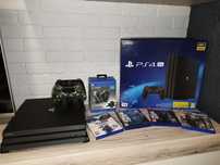 PlayStation 4 Pro 1TB CUH-7116B + 2 pady + 4 gry+ ładowarka